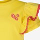 Meisjes T-shirt met ruches geel
