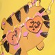 Meisjes T-shirt met kat geel