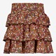Meisjes rok met ruches bloemenprint