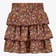 Meisjes rok met ruches bloemenprint