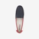 Leren dames mocassins wit blauw