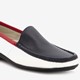 Leren dames mocassins wit blauw