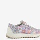 Leren dames sneakers met bloemenprint