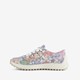 Leren dames sneakers met bloemenprint