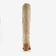 Hoge dames laarzen met hak beige