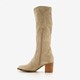 Hoge dames laarzen met hak beige