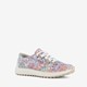 Leren dames sneakers met bloemenprint