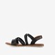 Leren dames sandalen zwart