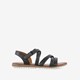 Leren dames sandalen zwart