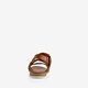 Leren dames sandalen cognac
