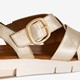 Leren dames sandalen goud