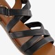Leren dames sandalen zwart