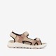 Leren dames sandalen beige