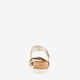 Dames sandalen met sleehak goud