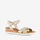Dames sandalen met sleehak goud