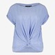 TwoDay geknoopt dames T-shirt broderie blauw