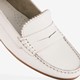 Suède dames mocassins wit