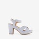 Dames sandalen met hak blauw