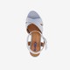 Dames sandalen met hak blauw