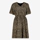 Dames jurk met panterprint beige