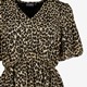 Dames jurk met panterprint beige