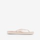 Dames teenslippers met bloemen beige