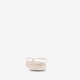 Dames teenslippers met bloemen beige