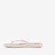 Dames teenslippers met bloemen beige