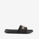 Dames badslippers zwart goud