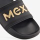 Dames badslippers zwart goud