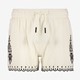 Mousseline short met zwarte borduursels
