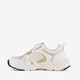 Meisjes dad sneakers wit goud