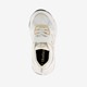 Meisjes dad sneakers wit goud
