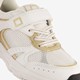 Meisjes dad sneakers wit goud
