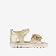 Meisjes sandalen met bloemen goud
