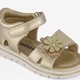 Meisjes sandalen met bloemen goud