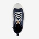 Hoge jongens sneakers met smiley blauw