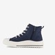 Hoge jongens sneakers met smiley blauw