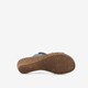 Dames slippers met sleehak grijsblauw
