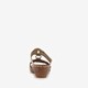 Dames slippers met sleehak taupe