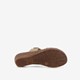 Dames slippers met sleehak taupe