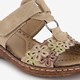 Dames slippers met sleehak taupe