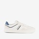 Leren heren sneakers wit blauw