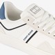 Leren heren sneakers wit blauw