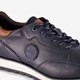 Cirino leren heren sneakers donkerblauw