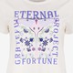 Dames T-shirt met paarse print wit