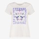 TwoDay dames T-shirt met paarse print wit