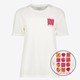 Dames T-shirt met backprint bloem wit