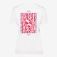 Dames T-shirt met backprint sunset wit