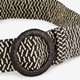 Gevlochten dames riem zwart beige
